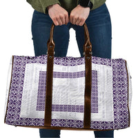 Samoa Siapo Purple Trimmed Travel Bag Samoa White Sunday - Polynesian Pride