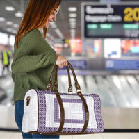 Samoa Siapo Purple Trimmed Travel Bag Samoa White Sunday - Polynesian Pride