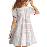 Samoa Siapo Red Trimmed Family Matching Off Shoulder Maxi Dress and Hawaiian Shirt Samoa White Sunday - Polynesian Pride