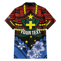 Personalised Vanuatu Tafea Province Family Matching Off The Shoulder Long Sleeve Dress and Hawaiian Shirt Unique Tropical Tribal Pattern LT01 - Polynesian Pride