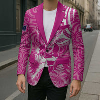 New Zealand Silver Fern Rugby All Pink Blazer Maori Tiki Player With Ta Moko Tribal LT01 - Polynesian Pride