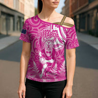 New Zealand Silver Fern Rugby All Pink Cross Shoulder Shirt Maori Tiki Player With Ta Moko Tribal LT01 - Polynesian Pride