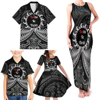 Personalised Toitu Te Tiriti Aotearoa Silver Fern Family Matching Tank Maxi Dress and Hawaiian Shirt New Zealand Maori Pattern LT01 - Polynesian Pride