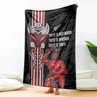 Toitu Te Reo Maori Toitu Te Whenua Toitu Te Tiriti Blanket Maori Warrior New Zealand LT01 - Polynesian Pride