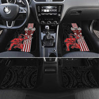 Toitu Te Reo Maori Toitu Te Whenua Toitu Te Tiriti Car Mats Maori Warrior New Zealand LT01 Set 4pcs Black - Polynesian Pride