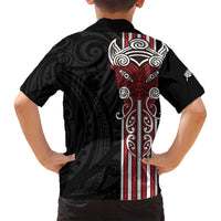 Toitu Te Reo Maori Toitu Te Whenua Toitu Te Tiriti Family Matching Off Shoulder Short Dress and Hawaiian Shirt Maori Warrior New Zealand LT01 - Polynesian Pride