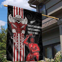 Toitu Te Reo Maori Toitu Te Whenua Toitu Te Tiriti Garden Flag Maori Warrior New Zealand LT01 - Polynesian Pride