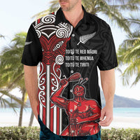 Toitu Te Reo Maori Toitu Te Whenua Toitu Te Tiriti Hawaiian Shirt Maori Warrior New Zealand LT01 - Polynesian Pride
