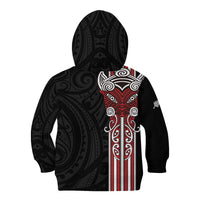 Toitu Te Reo Maori Toitu Te Whenua Toitu Te Tiriti Kid Hoodie Maori Warrior New Zealand LT01 - Polynesian Pride
