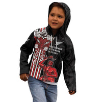 Toitu Te Reo Maori Toitu Te Whenua Toitu Te Tiriti Kid Hoodie Maori Warrior New Zealand LT01 - Polynesian Pride