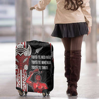 Toitu Te Reo Maori Toitu Te Whenua Toitu Te Tiriti Luggage Cover Maori Warrior New Zealand LT01 - Polynesian Pride