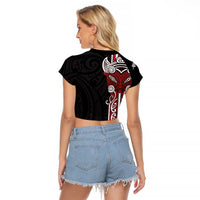 Toitu Te Reo Maori Toitu Te Whenua Toitu Te Tiriti Raglan Cropped T Shirt Maori Warrior New Zealand