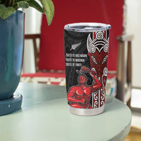 Toitu Te Reo Maori Toitu Te Whenua Toitu Te Tiriti Tumbler Cup Maori Warrior LT01 - Polynesian Pride