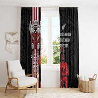 Toitu Te Reo Maori Toitu Te Whenua Toitu Te Tiriti Window Curtain Maori Warrior New Zealand LT01 - Polynesian Pride