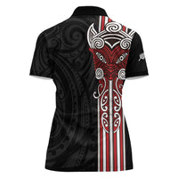 Toitu Te Reo Maori Toitu Te Whenua Toitu Te Tiriti Women Polo Shirt Maori Warrior New Zealand LT01 - Polynesian Pride