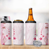 Pink Plumeria Sea Shell 4 in 1 Can Cooler Tumbler Starfish Polynesian Pattern LT01 - Polynesian Pride