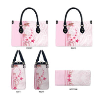 Pink Plumeria Sea Shell Leather Bag Starfish Polynesian Pattern - Polynesian Pride