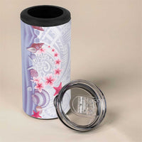 Purple Plumeria Sea Shell 4 in 1 Can Cooler Tumbler Starfish Polynesian Pattern LT01 - Polynesian Pride