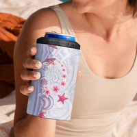 Purple Plumeria Sea Shell 4 in 1 Can Cooler Tumbler Starfish Polynesian Pattern LT01 - Polynesian Pride