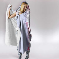 Purple Plumeria Sea Shell Hooded Blanket Starfish Polynesian Pattern - Polynesian Pride