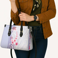 Purple Plumeria Sea Shell Leather Bag Starfish Polynesian Pattern LT01 - Polynesian Pride