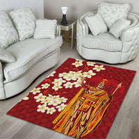 Hawaii King Kamehameha Area Rug Plumeria Lauhala Pattern