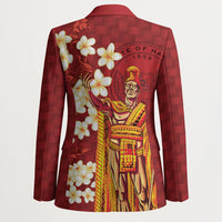 Hawaii King Kamehameha Blazer Plumeria Lauhala Pattern