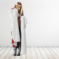 Hawaii King Kamehameha Hooded Blanket Plumeria Lauhala Pattern