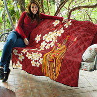 Hawaii King Kamehameha Quilt Plumeria Lauhala Pattern