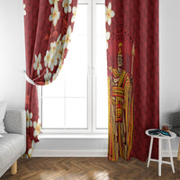 Hawaii King Kamehameha Window Curtain Plumeria Lauhala Pattern