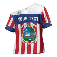 Personalized Liberia 1847 Cross Shoulder Shirt Happy Independence Day