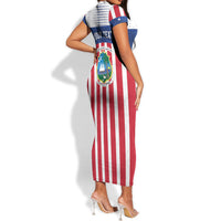 Personalized Liberia 1847 Short Sleeve Bodycon Dress Happy Independence Day
