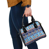 Hawaii Turtles Pattern Special Blue Shoulder Handbag - Polynesian Pride