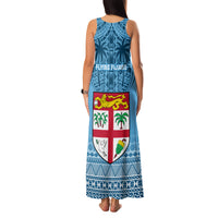 Fiji Rugby Family Matching Tank Maxi Dress and Hawaiian Shirt Fijian Go 2023 World Cup LT01 - Polynesian Pride