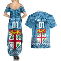 Custom Fiji Rugby Couples Matching Summer Maxi Dress and Hawaiian Shirt Fijian Go 2023 World Cup LT01 - Polynesian Pride