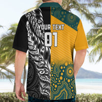 Custom New Zealand And Australia Rugby Hawaiian Shirt Wallabies Kiwi Silver Fern 2023 World Cup LT01 - Polynesian Pride