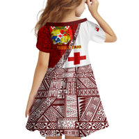 Tonga Rugby Family Matching Puletasi Dress and Hawaiian Shirt Tongan Go 2023 World Cup LT01 - Polynesian Pride