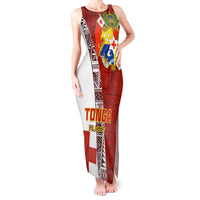 Custom Tonga Rugby Tank Maxi Dress Tongan Go 2023 World Cup LT01 Women Red - Polynesian Pride