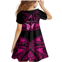 personalised-pink-out-family-matching-mermaid-dress-and-hawaiian-shirt-breast-cancer-awareness-polynesian-pattern-black-version