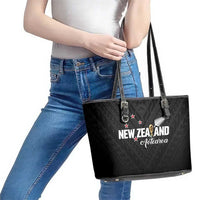 Football New Zealand Leather Tote Bag Aotearoa United Black Version LT01 - Polynesian Pride