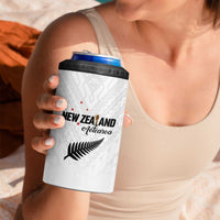 Custom Football New Zealand 4 in 1 Can Cooler Tumbler Aotearoa United White Version LT01 - Polynesian Pride