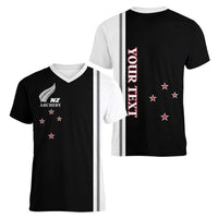 Personalised New Zealand 2025 Archery Basic Women V-Neck T-Shirt Archery NZ