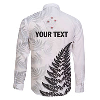 Personalised New Zealand 2025 Archery Family Matching Long Sleeve Bodycon Dress and Hawaiian Shirt Aotearoa Silver Arrows White LT01 - Polynesian Pride