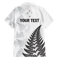 Personalised New Zealand 2025 Archery Hawaiian Shirt Aotearoa Silver Arrows White