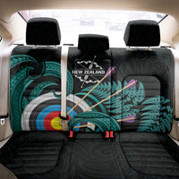 New Zealand Archery Back Car Seat Cover Turquoise Maori Silver Fern LT01 - Polynesian Pride