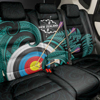 New Zealand Archery Back Car Seat Cover Turquoise Maori Silver Fern LT01 - Polynesian Pride