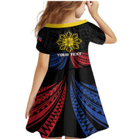 Personalized Philippines Independence Day Family Matching Mermaid Dress and Hawaiian Shirt Filipino 126th Anniversary Sun Tattoo LT01 - Polynesian Pride