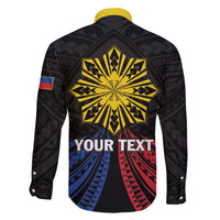 Personalized Philippines Independence Day Family Matching Short Sleeve Bodycon Dress and Hawaiian Shirt Filipino 126th Anniversary Sun Tattoo LT01 - Polynesian Pride