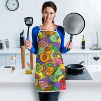 Hawaii Fruits Hippie Style Apron Vibrant Colorful