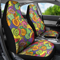 Hawaii Fruits Hippie Style Car Seat Cover Vibrant Colorful